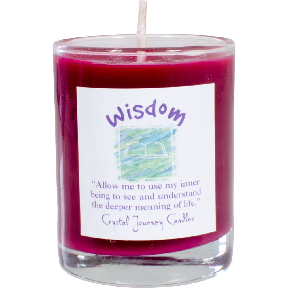 Soy Herbal Filled Votive Wisdom Candle For Meditation and Prayer | My Little Magic Shop