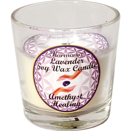 Healing Amethyst Harmonia Soy Gem Votive Candle | My Little Magic Shop