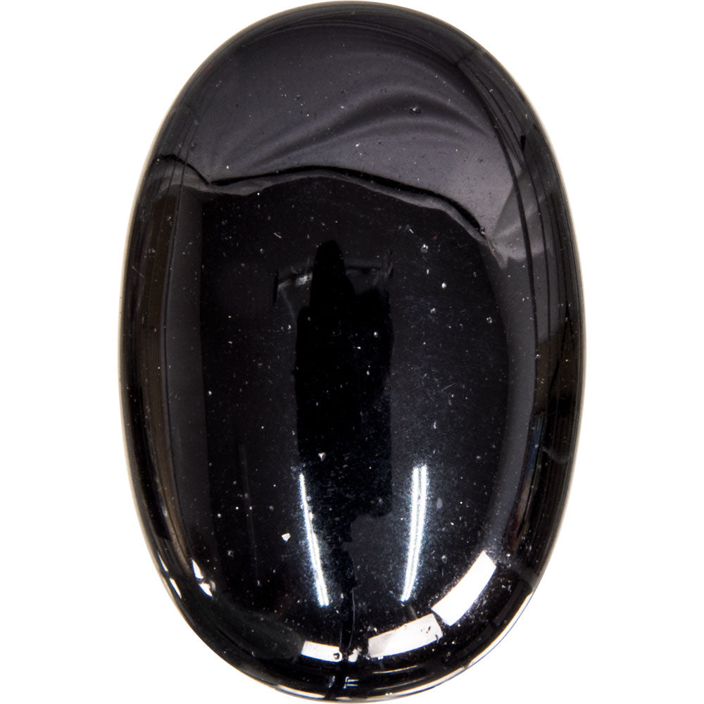 Black Obsidian Energy Crystal Palm Stone for Spiritual Cleansing, Chakra Reiki Healing
