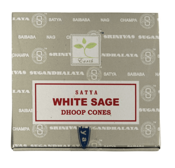 Satya Sai Baba White Sage Dhoop Incense Cones with Exotic Fragrance | My Little Magic Shop