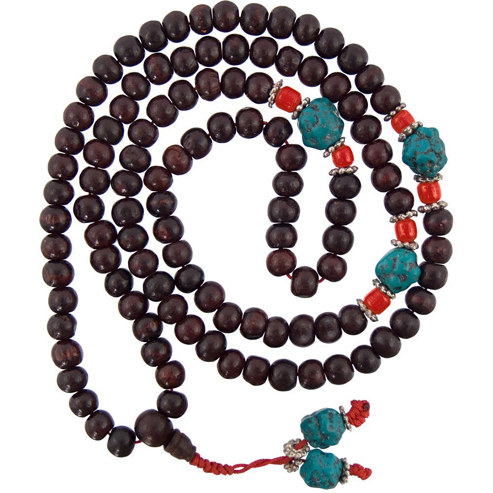 Rosewood and Turquoise Mala Beads | My Little Magic Shop