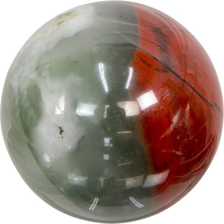 African Bloodstone Polished Healing Crystal Gemstone Sphere
