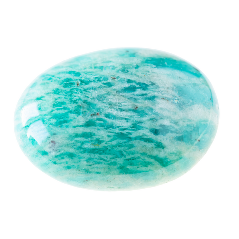 Amazonite tumbled stone in turquoise green tones