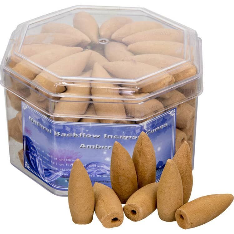 Natural Amber Scented Backflow Incense Cones with Essential Oil Infused | My Little Magic Shop