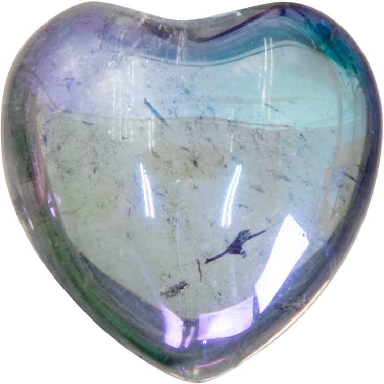 Gem Quality Aqua Aura Heart Crystal Beautiful Healers Pendant - Calming Energy | My Little Magic Shop