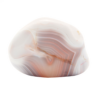 Natural banded agate crystal with layered stone patterns