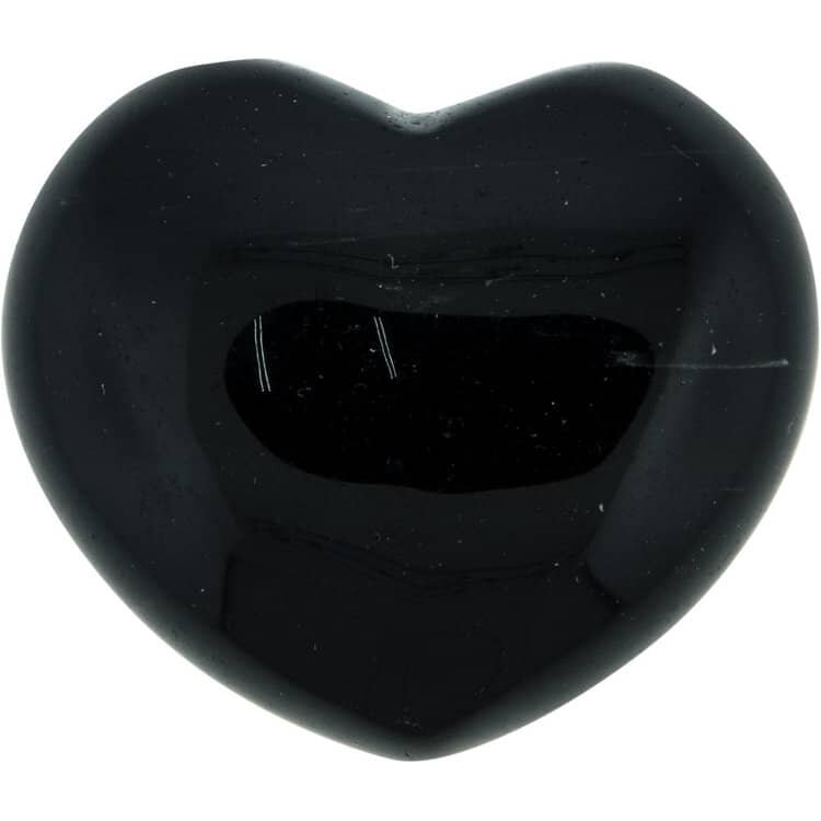 Black Obsidian Puffed Heart Beautifully Polished Healing Stone Sleek and Stylish
