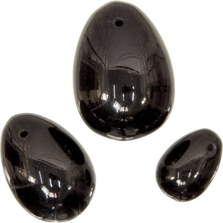 Black Obsidian Yoni Egg Set