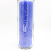Blue Pullout Candle with Glass