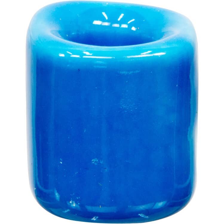 Light Blue Ceramic Chime Ritual Taper Candle Holder Intention | My Little Magic Shop