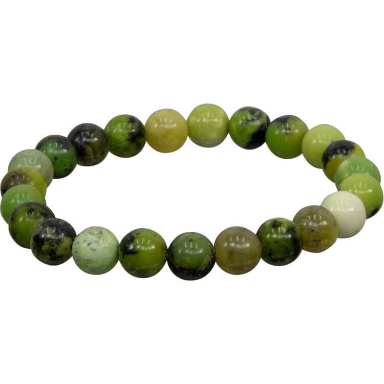 Genuine Chrysoprase Natural Green Gemstone Beads Elastic Bracelet | My Little Magic Shop