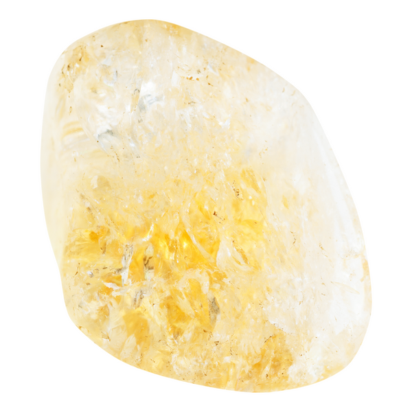 Golden Citrine crystal with warm yellow glow