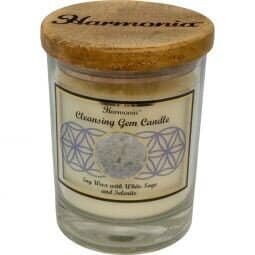 Harmonia Cleansing Selenite Soy Gem Candle - Protection | My Little Magic Shop