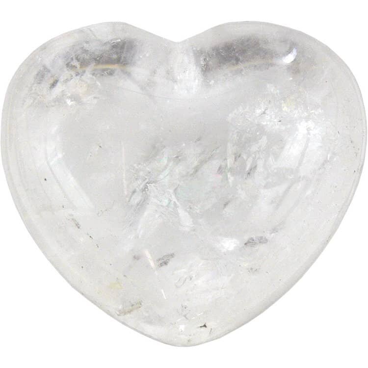 Natural Clear Quartz Puffed Healing Energy Crystal Heart | My Little Magic Shop
