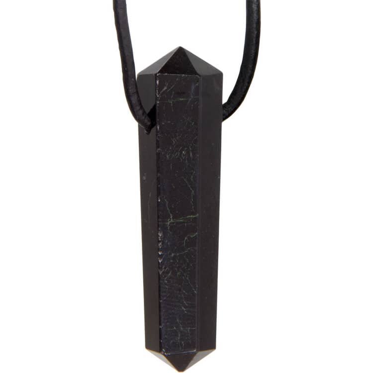 Black Tourmaline Double Terminated Point Necklace