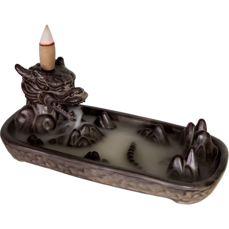 Dragon Head Ceramic Backflow Incense Burner | My Little Magic Shop
