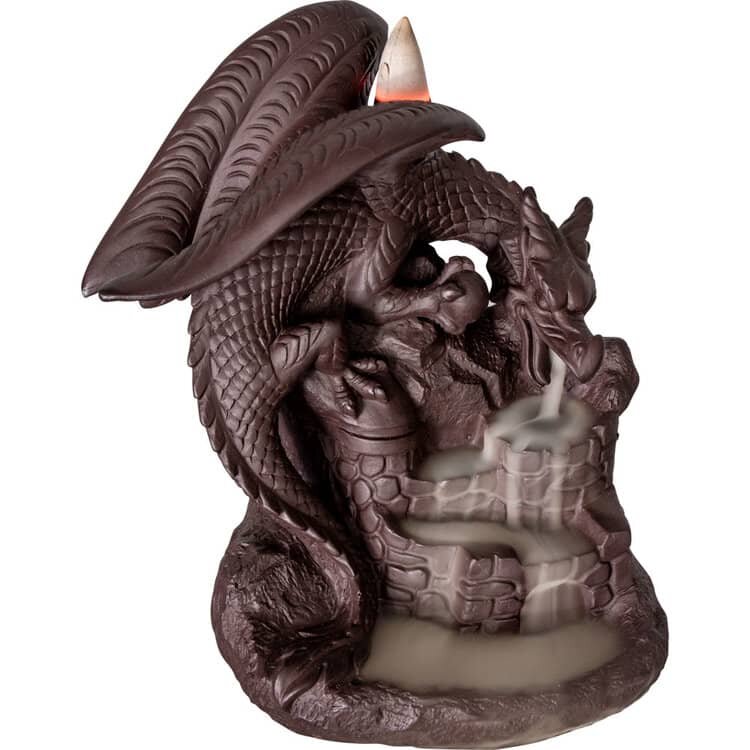 Dragon on Castle Ceramic Backflow Incense Burner | My Little Magic Shop