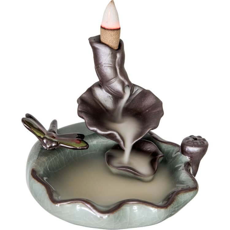 Dragonfly Ceramic Backflow Incense Burner | My Little Magic Shop