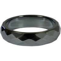 Natural Smooth Faceted Magnetic Hematite Gemstone - Crystal Therapy Rings for Men and Women | My Little Magic Shop