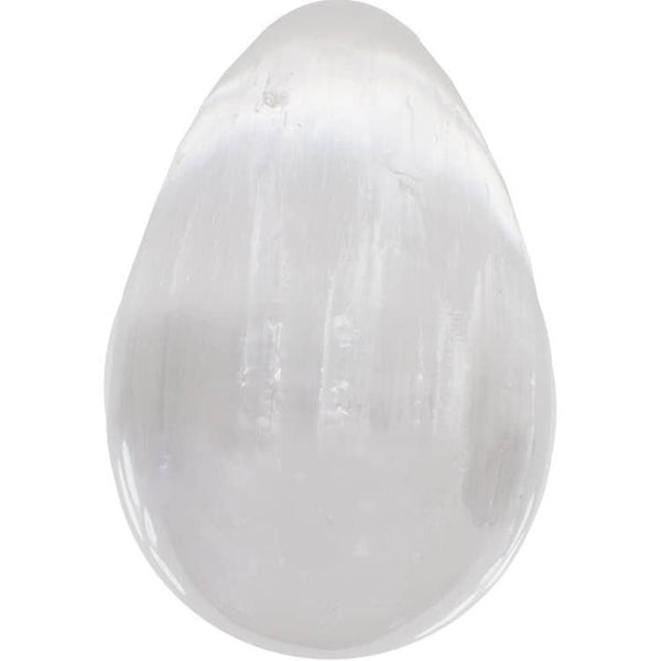 Gemstone Carving White Selenite Egg | My Little Magic Shop