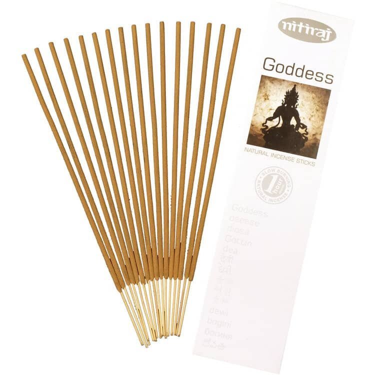 Nitiraj Platinum Natural Goddess Incense Sticks 25 grams | My Little Magic Shop