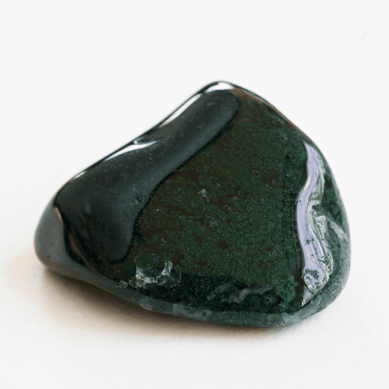Green Moss Agate Tumbled Stone | My Little Magic Shop