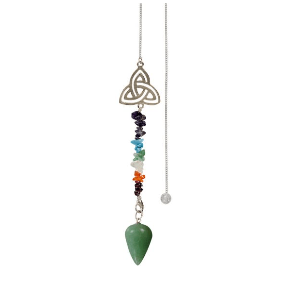 Green Aventurine Chakra Triquetra Pendulum | My Little Magic Shop
