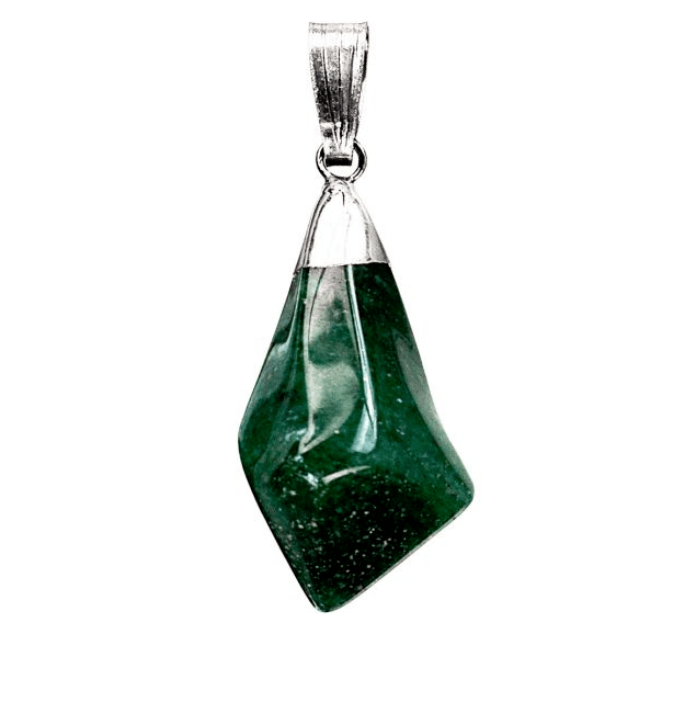 Green Aventurine Diamond Shape Stone Pendant | My Little Magic Shop