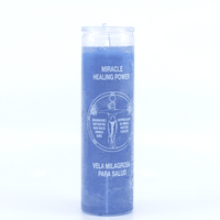 Miracle Healing 7 Day Glass Jar Candle in Blue | My Little Magic Shop