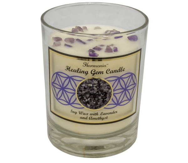 Healing Amethyst Harmonia Soy Gem Candle, scented with Lavender | My Little Magic Shop