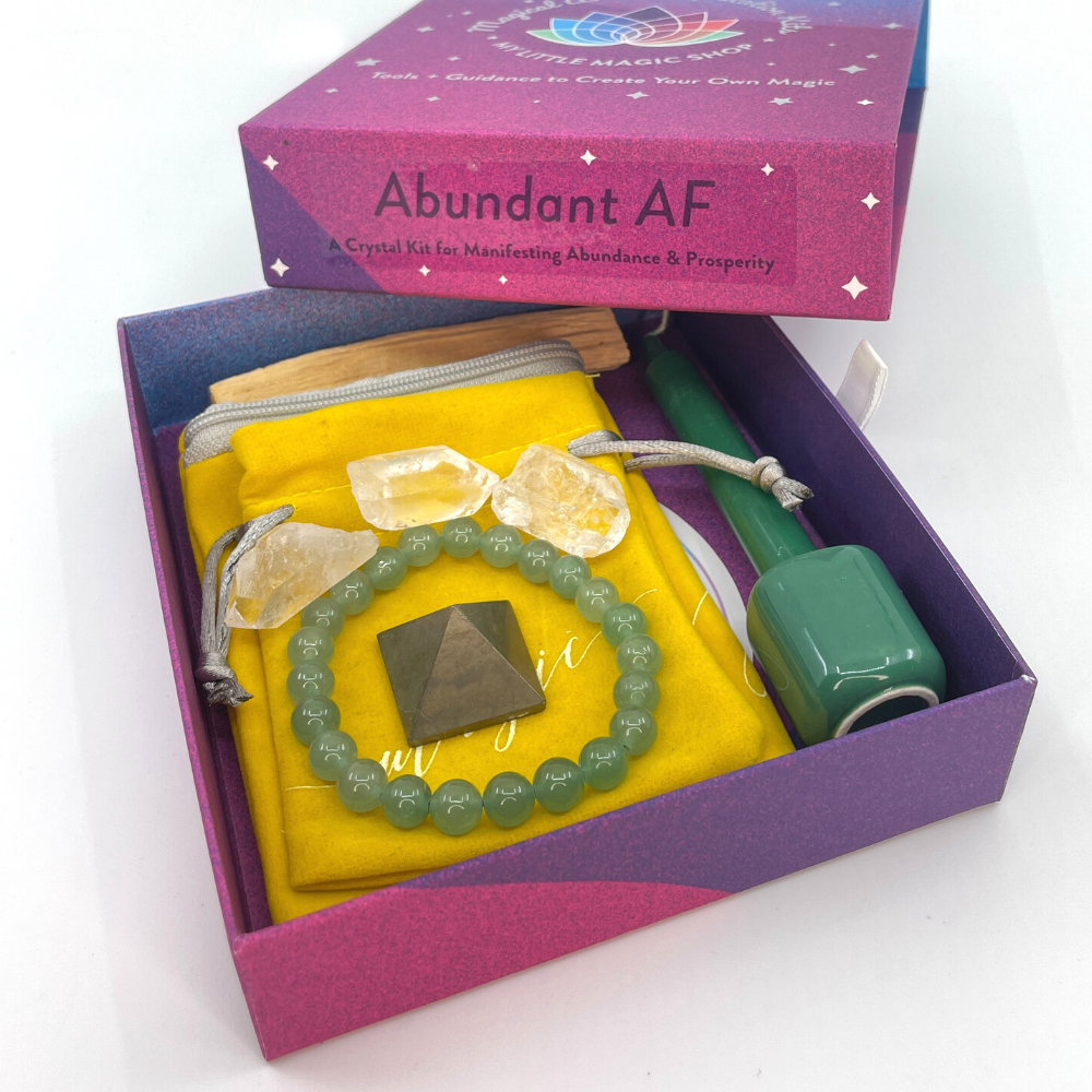 Abundant AF: A Crystal Meditation Kit for Manifesting Wealth, Abundance and Prosperity