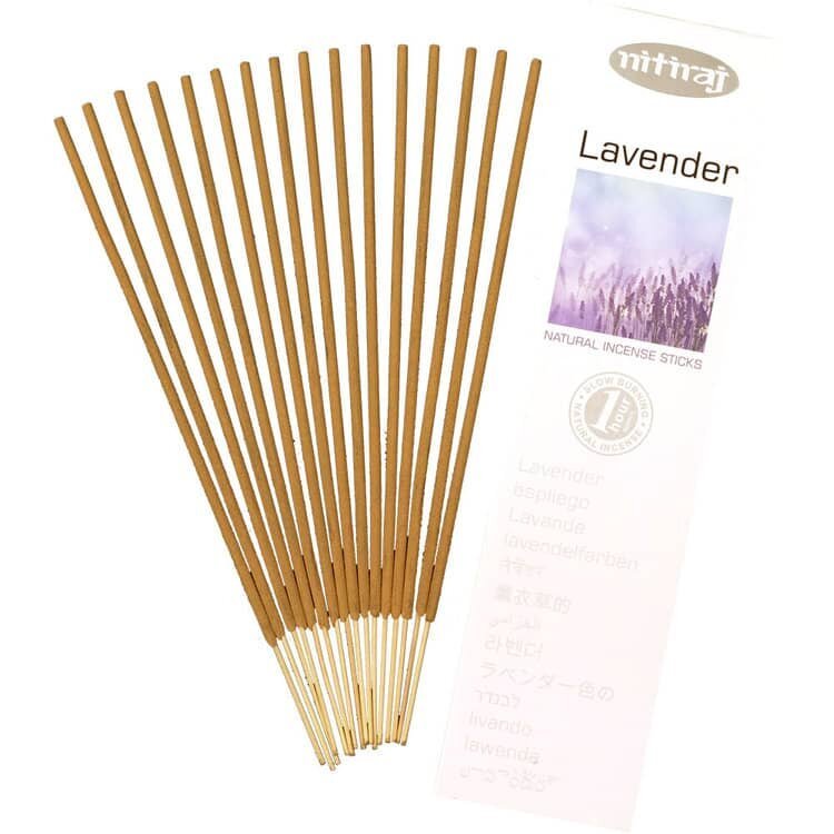 Nitiraj Platinum Lavender Natural Incense Sticks - 25 Grams | My Little Magic Shop