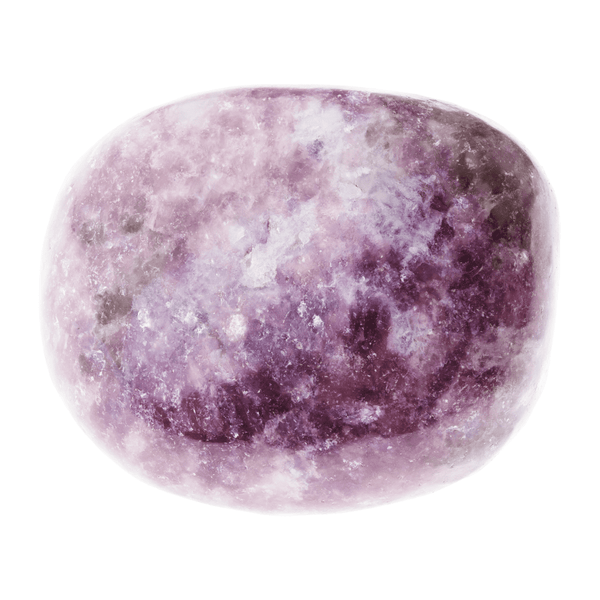 Lepidolite tumbled crystal with soft purple and lilac tones