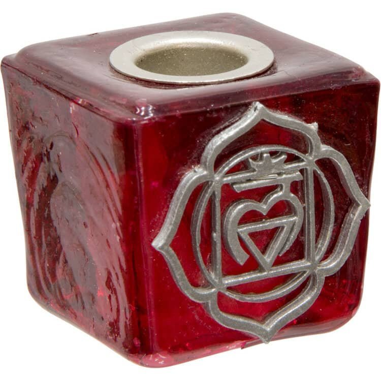 Root Chakra Mini Glass Candle Holder | My Little Magic Shop