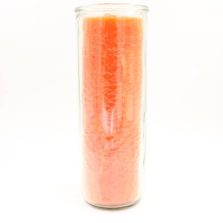 Orange Pullout Candle with Glass | My Little Magic Shop