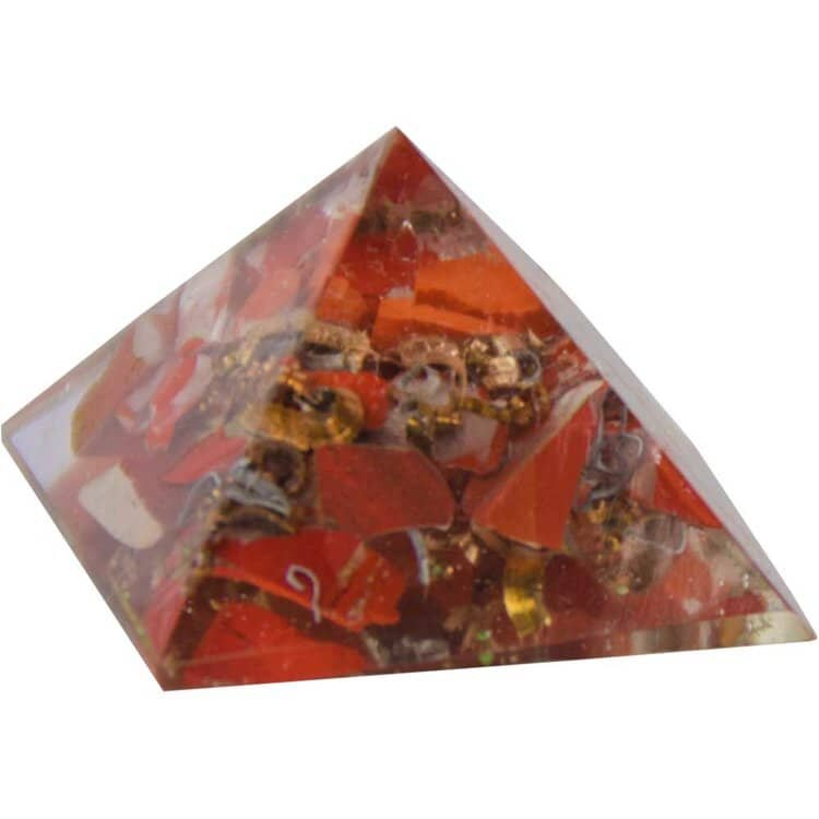 Jasper Orgone Resin Pyramid - Root Chakra