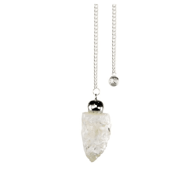 Clear Quartz Rough Natural Crystal Healing Pendulum | My Little Magic Shop