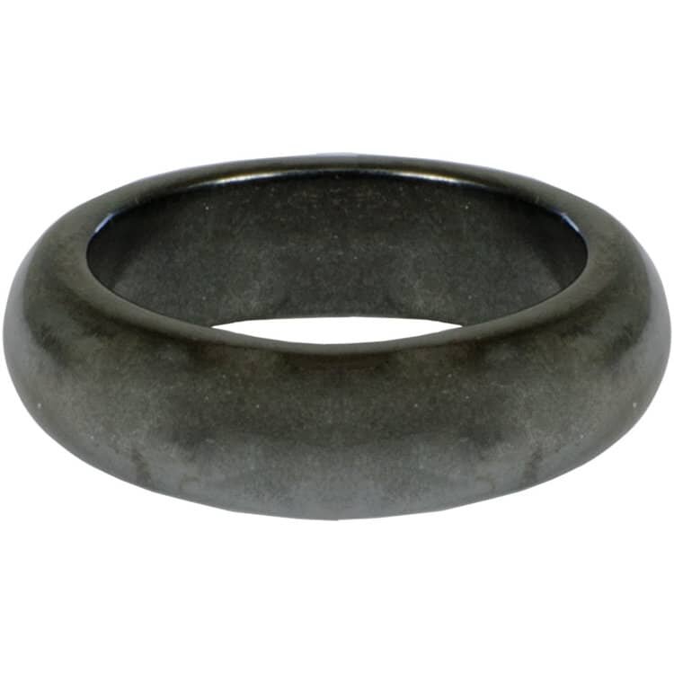 Genuine Hematite Magnetic Plain Band Rings for Unisex Black | My Little Magic Shop