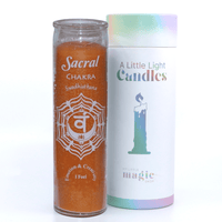 Sacral Chakra 7 Day Ritual Candle – vibrant orange candle for emotional healing, creativity, and spiritual flow.