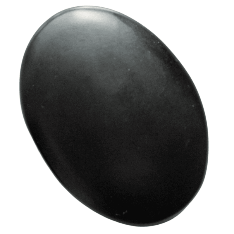 Shungite tumbled stone with smooth black finish