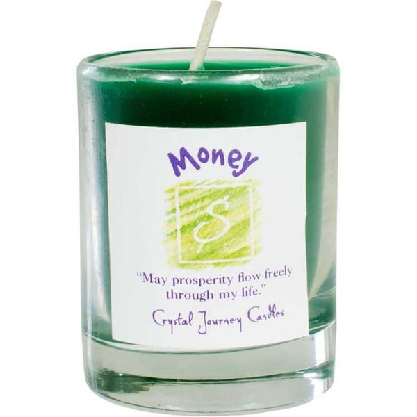 Money Soy Herbal Filled Votive Candle | My Little Magic Shop