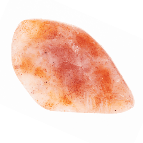 Sunstone tumbled stone with warm orange shimmer