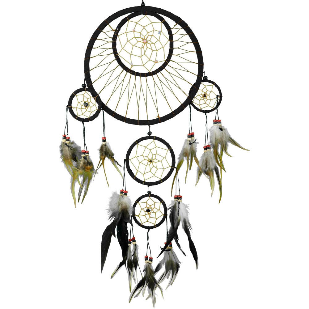 Transcendence Dreamcatcher – Handwoven dreamcatcher with feathers and spiritual accents for dream protection and higher energy alignment.