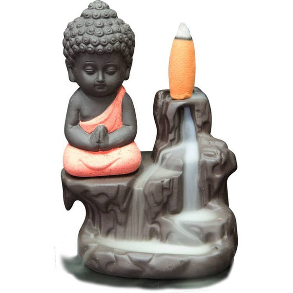 Waterfall Buddha Ceramic Backflow Incense Burner | My Little Magic Shop