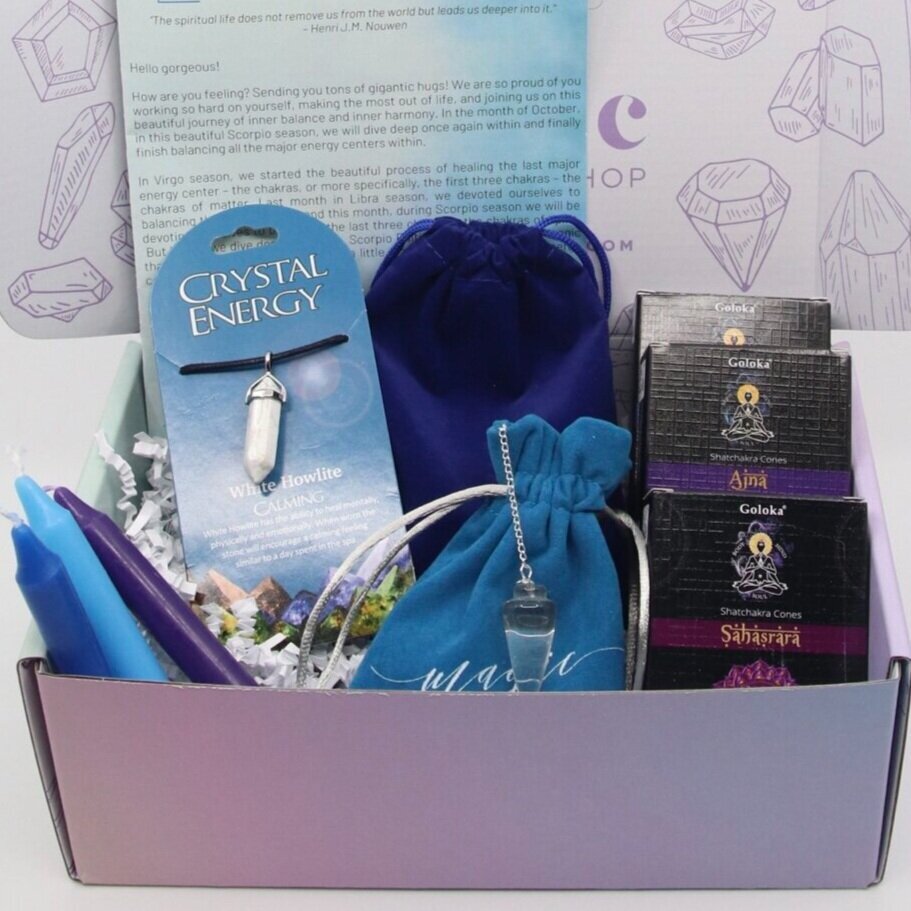 A Little Zen Box - A Self Care Made Easy, Crystals, Inner Magic Candles Box One Month Only