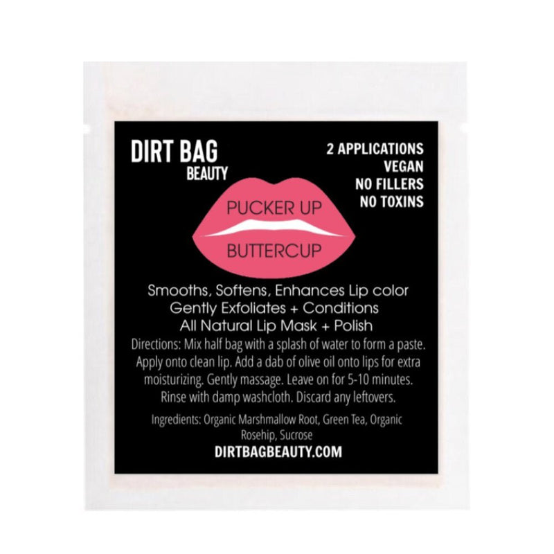 Dirt Bag All Natural Vegan Lip Mask Polish in Pucker Up Buttercup | My Little Magic Shop