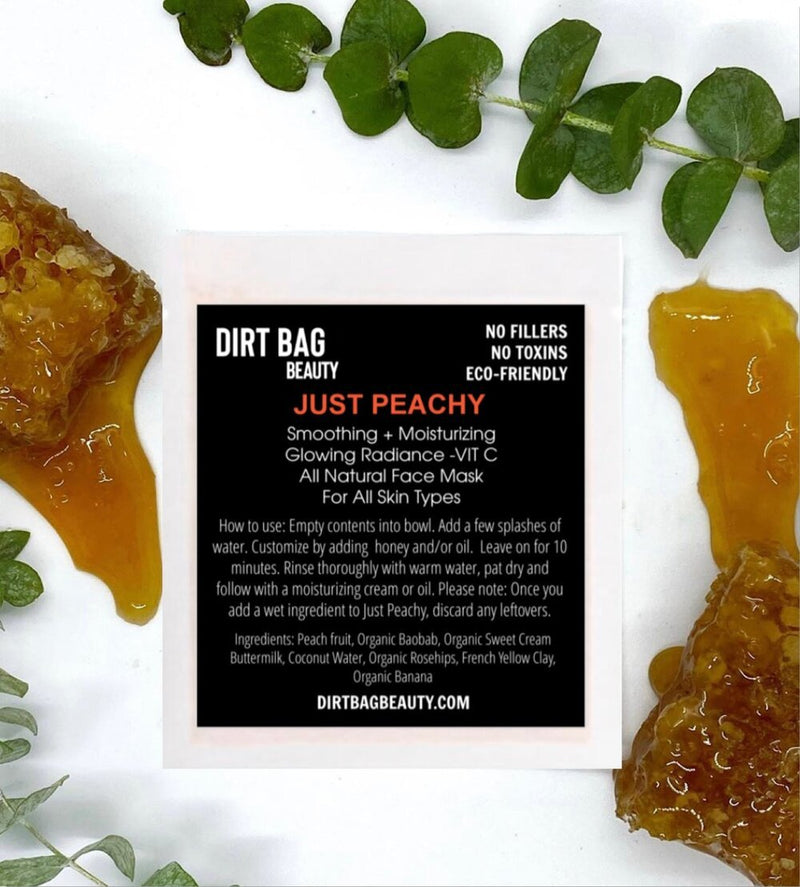 Dirt Bag All Natural Facial Mask Just Peachy | My Little Magic Shop