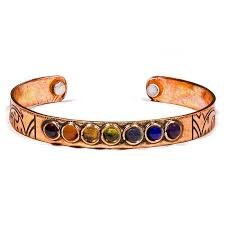 Copper 7 Chakra Crystal Arthritis Magnetic Anti-Pain Healing Bracelet | My Little Magic Shop
