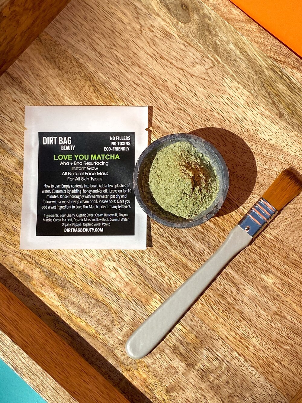 Dirt Bag Organic Facial Mask in Love You Matcha | My Little Magic Shop