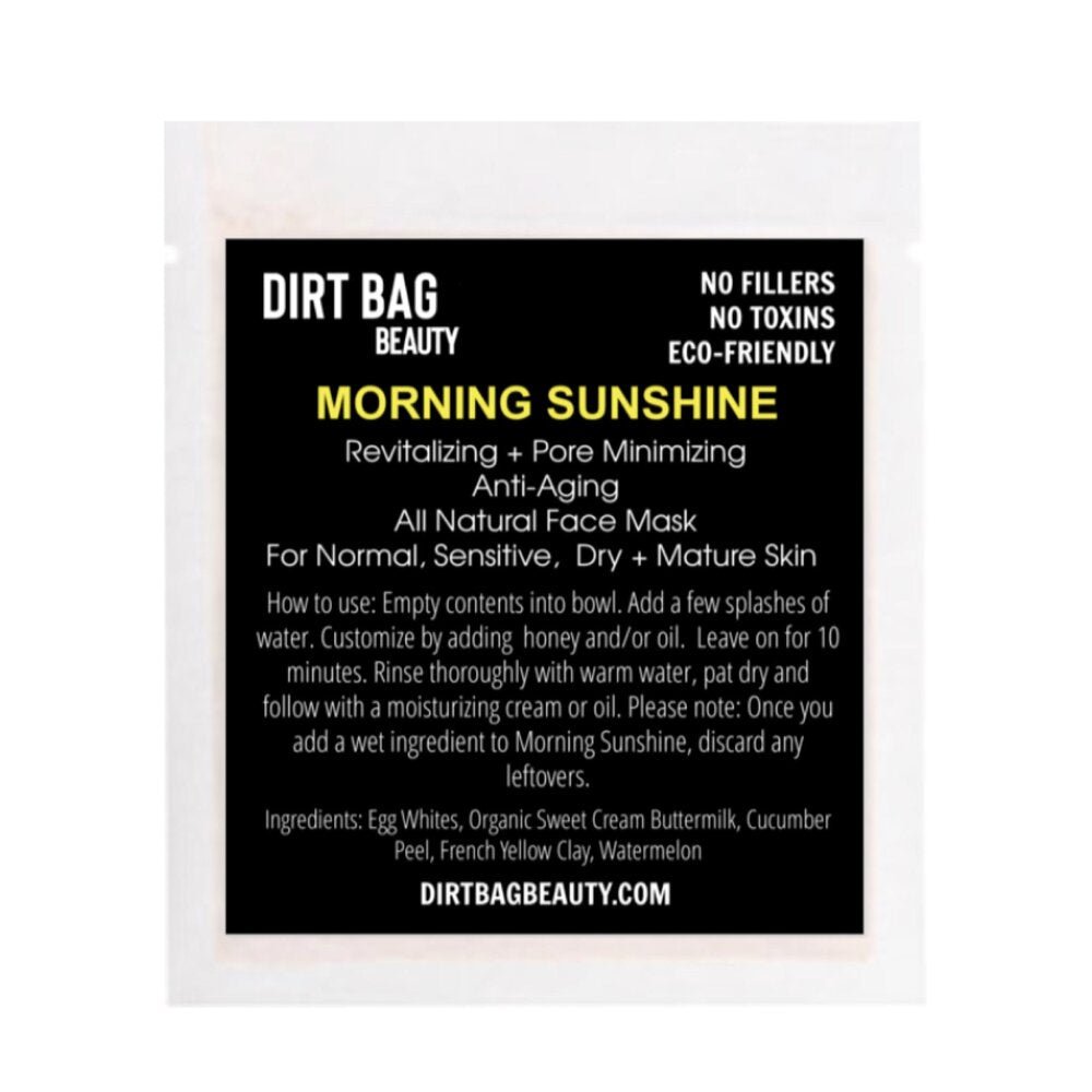 Dirt Bag All Natural Facial Mask in Morning Sunshine | My Little Magic Shop